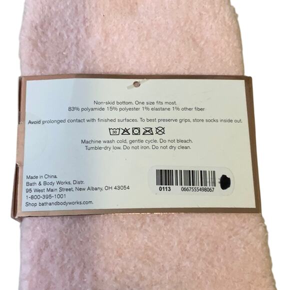 Bath & Body Works Pink Holiday Socks - Picture 2 of 7